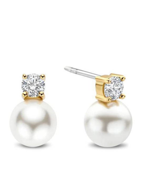 Ti Sento Silver Earrings With Pearls