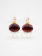 Kaleido Pinot Noir Gold Plated Black Earrings
