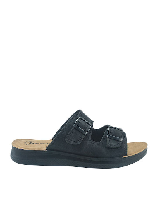 Antrin Women's Black Flat Sandals