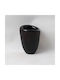 Dekorative Glasbraune Vase Rautenmuster 19x18x25cm