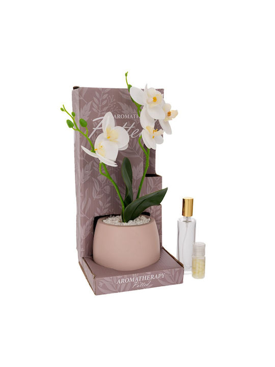 White Orchid Plant Ceramic Pot Room Fragrance My Paris 14x14x30cm Iliadis 92842 Material Ceramic White Iliadis Il_92842