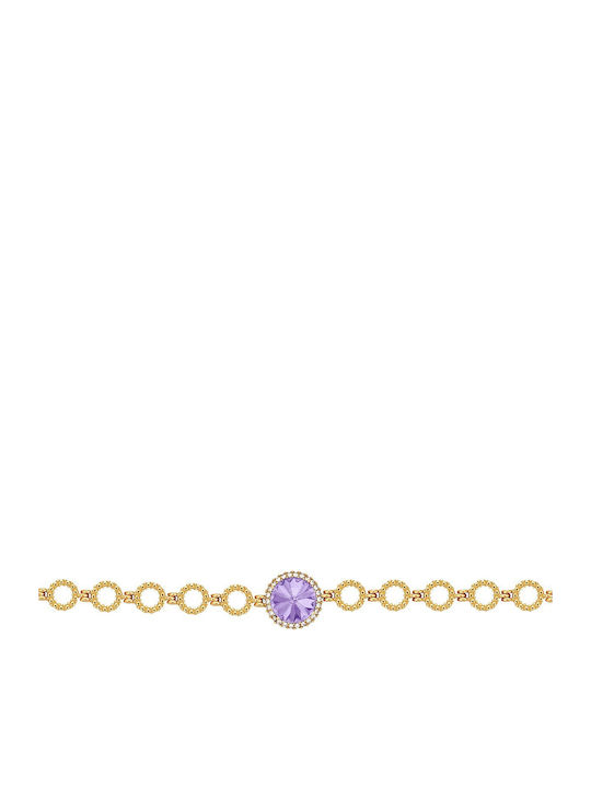 Verorama Women's Rosette Silver Gold Plated Bracelet