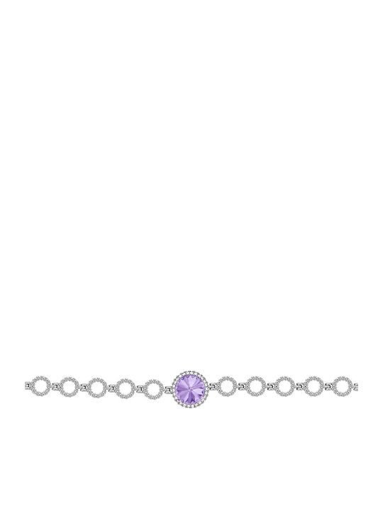 Verorama Damentaschenarmband Rosette aus Silber