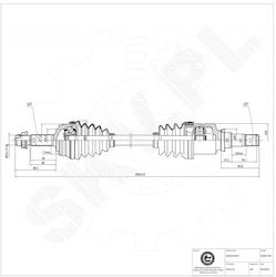 Ημιαξόνιο Citroën C1 Peugeot 107 Toyota Aygo Εμπρός Αριστερό 327610 Ημιαξόνιο Citroën C1 Peugeot 107 Toyota Aygo Εμπρός Αριστερό 327610