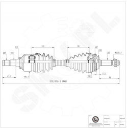 Ημιαξόνιο Κίνησης Toyota Corolla Verso Εμπρός Δεξιά 434100f010