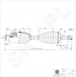 Ημιαξόνιο Renault Clio Ii Kangoo Thalia I Εμπρός Δεξιά 7700106009