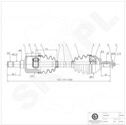 Ημιαξόνιο Κίνησης Ford C-max Focus Ii Volvo C30 C70 Ii S40 Ii V50 Εμπρός Αριστερό 1223785 Ημιαξόνιο Κίνησης Ford C-max Focus Ii Volvo C30 C70 Ii S40 Ii V50 Εμπρός Αριστερό 1223785