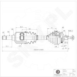 Ημιαξόνιο Ford Galaxy I Seat Alhambra Vw Sharan Εμπρός Αριστερό 7m0407271av Ημιαξόνιο Ford Galaxy I Seat Alhambra Vw Sharan Εμπρός Αριστερό 7m0407271av