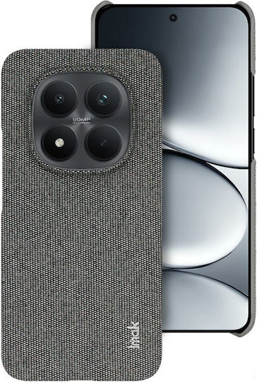 Imak Gray Synthetic Leather Back Cover (Poco M8)