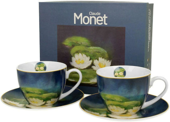 Σετ Φλιτζάνια Πιατάκια Κουτί Duo Monet Nenufars 2 Τμχ