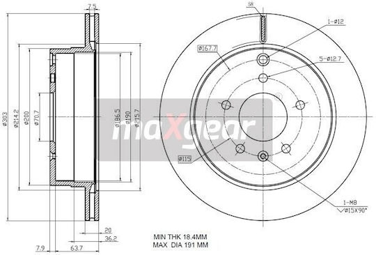 Диск За Спирачки Opel Отзад Antara Captiva 303x20 986479268