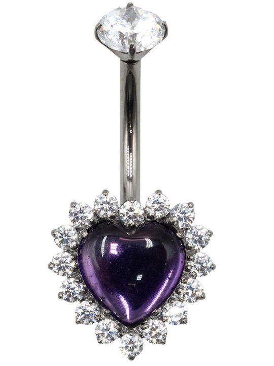 Poco Loco Bauchnabel Piercing aus Titan Lila