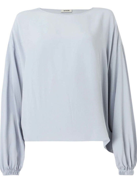 Women's Long Sleeve Blue Blouse