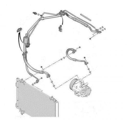 Air Conditioning Hose Citroen Berlingo Peugeot Partner 647794