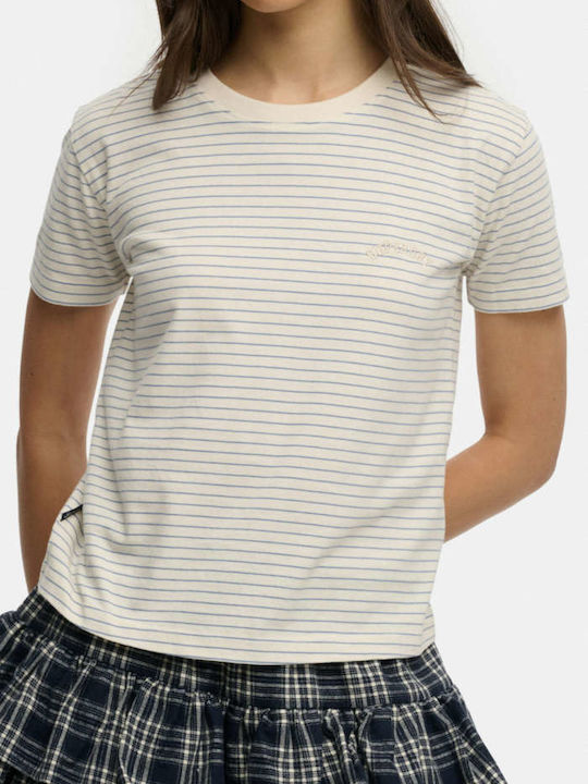 Superdry Essential Logo Damen T-Shirt Gestreift...