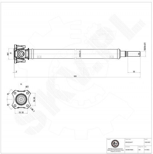 Getriebewelle für BMW 3 7 X3 X4 X5 X6 X7 26208678680