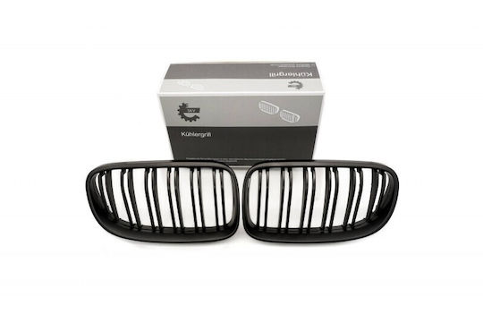 Kappe Für Motorabdeckung Doppelstreifen Mattes Schwarz Für BMW 3 E92 Facelift Coupé
