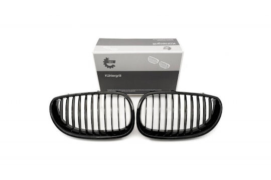 BMW 5 E60 51712155447 Kappe Für Motorabdeckung Einlagig Schwarz Glänzend