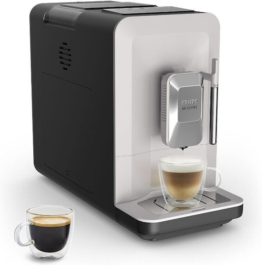 Krups My Coffee Automatic Espresso Machine 1690W 15bar Pressure with Grinder Grey EA201BE0
