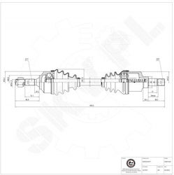 Ημιαξόνιο Κίνησης Citroen C3 Ds3 Peugeot 207 Εμπρός Αριστερό 3272pv Ημιαξόνιο Κίνησης Citroen C3 Ds3 Peugeot 207 Εμπρός Αριστερό 3272pv