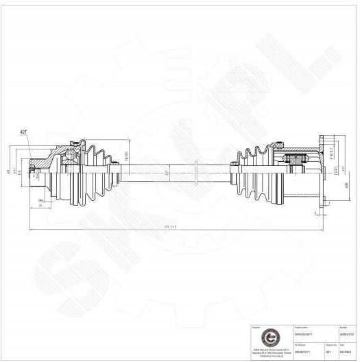Ημιαξόνιο Audi Q5 Εμπρός Αριστερό Δεξιό 8r0407271