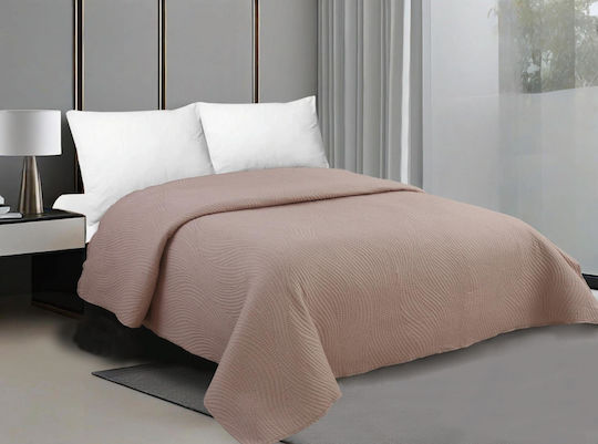 Linea Home Peak Super Double Brown Coverlet 220x240cm