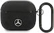 Mercedes-Benz Θήκη Δερμάτινη με Γάντζο σε Μαύρο χρώμα για Apple AirPods 1 / AirPods 2
