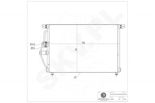 SKV Car Engine Radiator Opel Omega B Without Dehumidifier 1850028