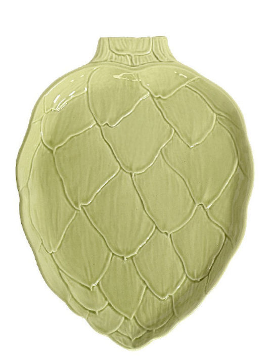 Shallow Porcelain Serving Plate Embossed Vegetable Shape View 17x23x2.5cm Monochrome Kaeming