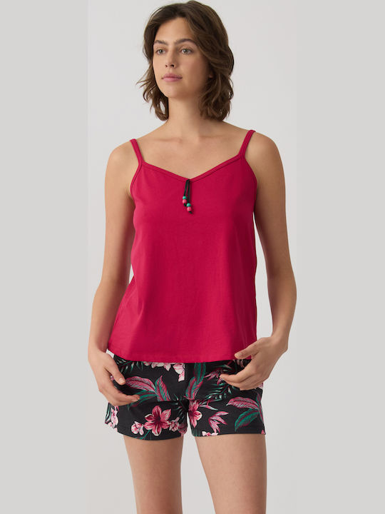 Minerva Summer Women's Pyjama Set Cotton Floral