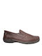 Leather Men's Casual Brown Shoes 19500-NA-KAFE