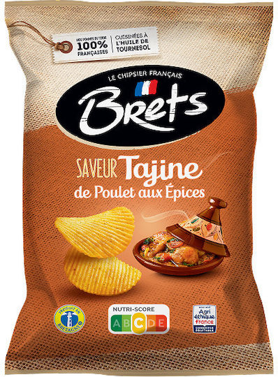 Brets Le Chipsier Francais Potato Chips Saveur Tajine Poulet 125g