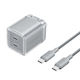Vention GaN Charger With 2 USB-C Ports And USB-C - USB-C Cable 30W Power Delivery Gray