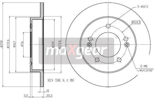 Δίσκος Φρένων Hyundai Πίσω Ix20 10 Kia Venga 8908120