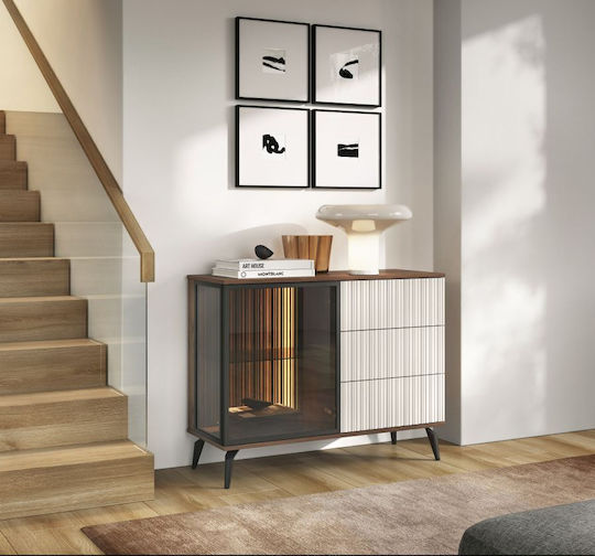 Sideboard Vici Holz mit Schubladen Braune 103x39x80cm