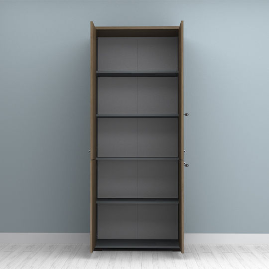 Büroaufbewahrungsschubladen und -schränke Γραφείου Ξύλινη Venturo Venturo mit Schloss Anthrazit GP028-0146 80x40x200cm