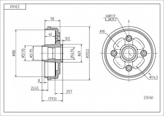 Тъпан Спирачки Отзад Matiz 0.8 98 1.0 03-/180 96316636