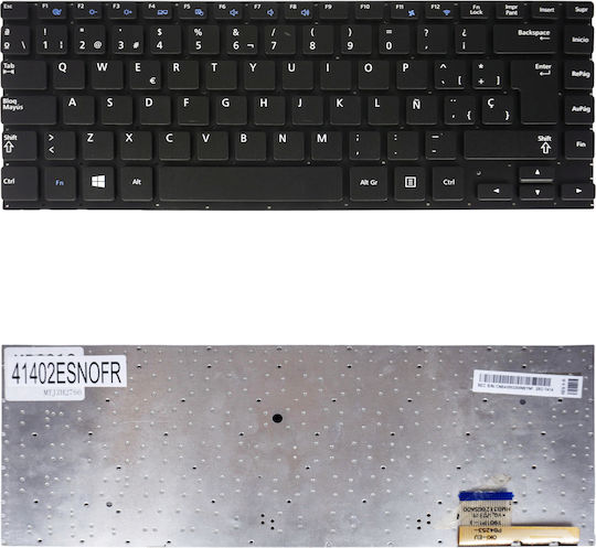 Spanish Laptop Keyboard For Samsung Series 5 Ultra 530u4b Np530u4b Np530u4e Np530u4c Ba59-03282a Ba59-03260d Ba59-03259a Cnba5903500 Es No Frame Black Code 41402esnofr