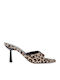 Damen Pantoletten mit Hoch Absatz in Beige Farbe