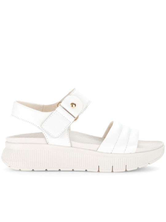 Leather Women's Anatomic Flatforms White Sandals