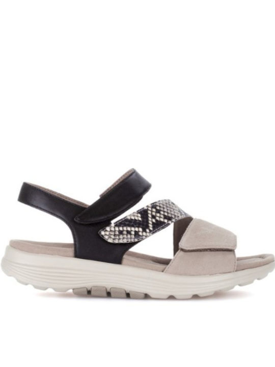 Gabor Leather Women's Anatomic Black Sandals