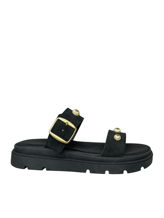 Leather Women's Anatomic Black Sandals