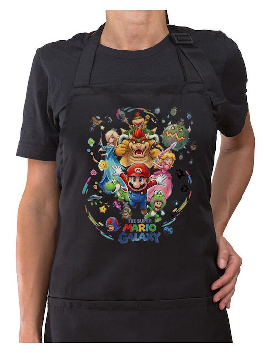 Koupakoupa Mario Galaxy Kitchen Apron Black 22x...