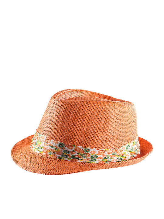 Brims and Trims Women's Fedora Hat Orange