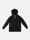 Kids Sweatshirt Cardigan with Hood and Pockets Black