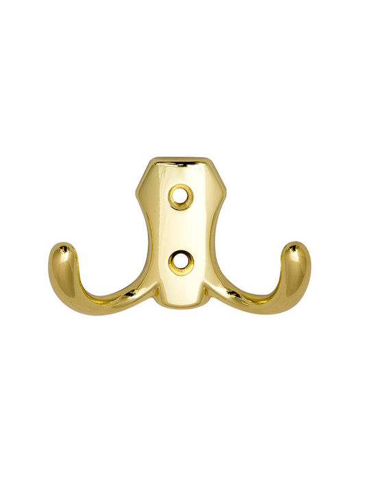 Roline Wooden Gold Wall Hanger 4.5x7cm