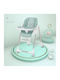 Bike Toys Foldable Baby Highchair with Adjustable Height Green