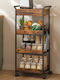 Vasagle Metal Kitchen Trolley 4 Tiers Brown 46.2x30x96.1cm