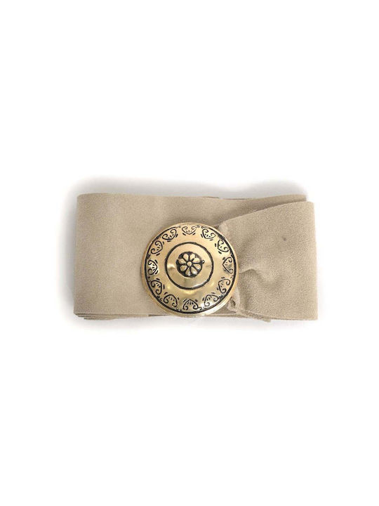 Leather Women's Belt Beige 8535.9016.N-gravel