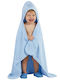 Pamuk Baby Baby Hooded Towel Light Blue 74x100cm